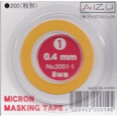 AIZ-2001-1 Micron Model Masking Tape - 0.4mm AIZ-2001-1 Micron Model Masking Tape - 0.4mm
