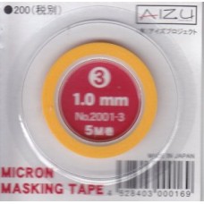 AIZ-2001-3 Micron Model Masking Tape - 1.0mm AIZ-2001-3 Micron Model Masking Tape - 1.0mm