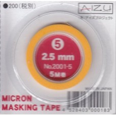 AIZ-2001-5 Micron Model Masking Tape - 2.5mm AIZ-2001-5 Micron Model Masking Tape - 2.5mm